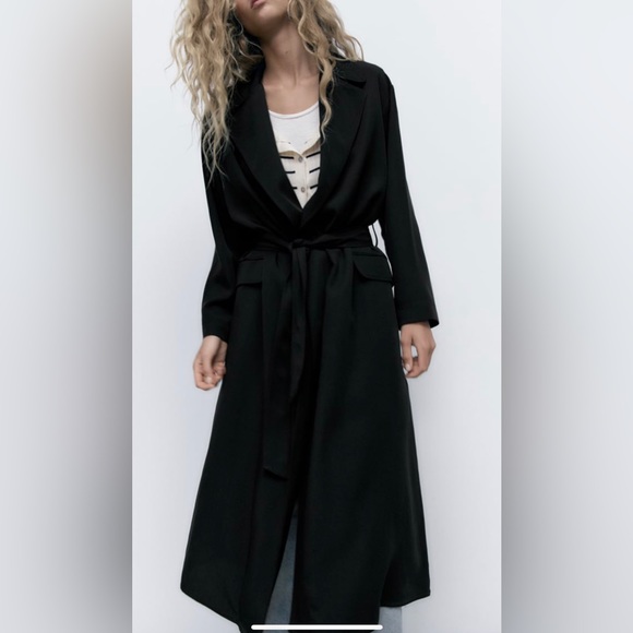 Zara belted longline topcoat Clearance